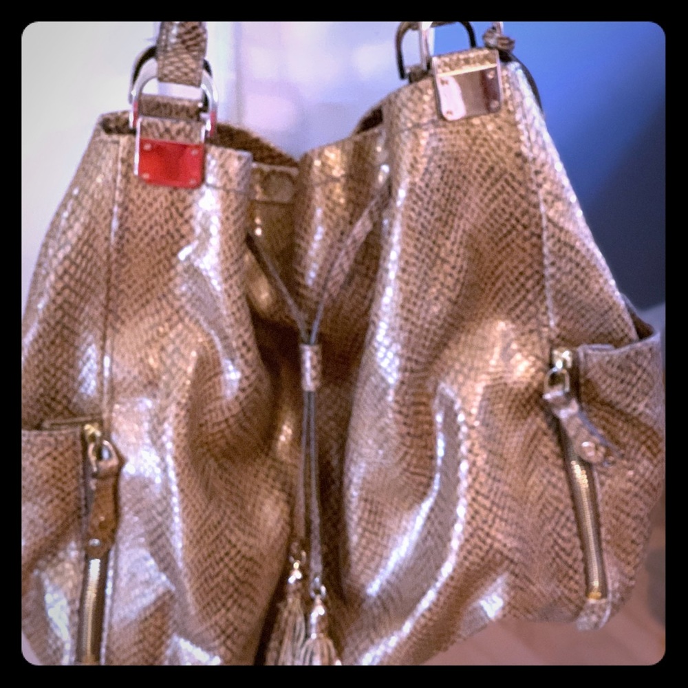 Authentic Gold Python Cole Haan Shoulder Bag! - image 2